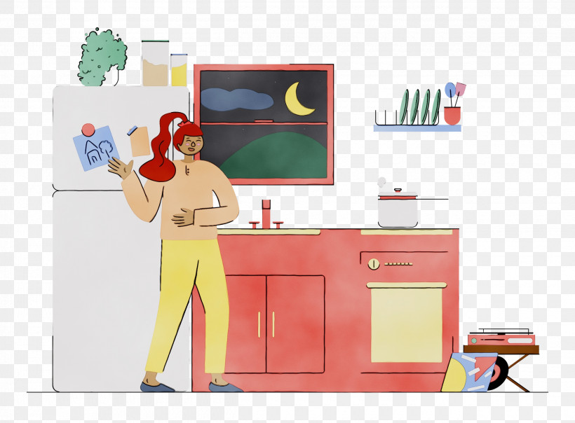 Meter Cartoon Shelf, PNG, 2500x1842px, Kitchen, Cartoon, Kitchen Background, Meter, Paint Download Free