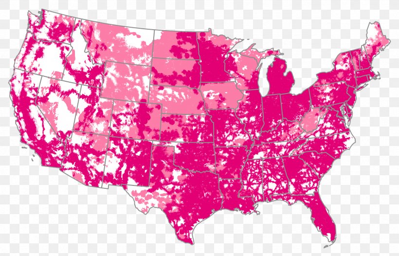 Mobile Phones T-Mobile US, Inc. Coverage Map, PNG, 2567x1647px, Watercolor, Cartoon, Flower, Frame, Heart Download Free