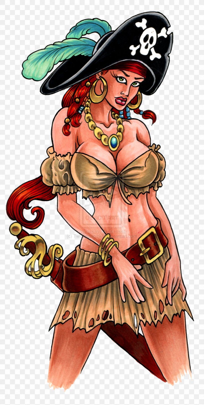 Artist Piracy Woman, PNG, 900x1782px, Watercolor, Cartoon, Flower, Frame, Heart Download Free