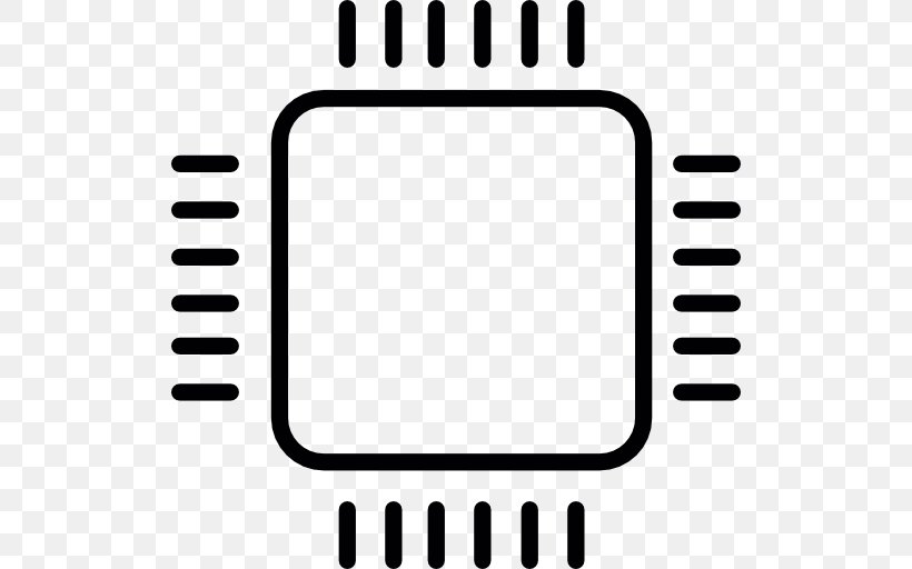 Integrated Circuits & Chips Central Processing Unit, PNG, 512x512px, Integrated Circuits Chips, Black, Black And White, Central Processing Unit, Computer Download Free