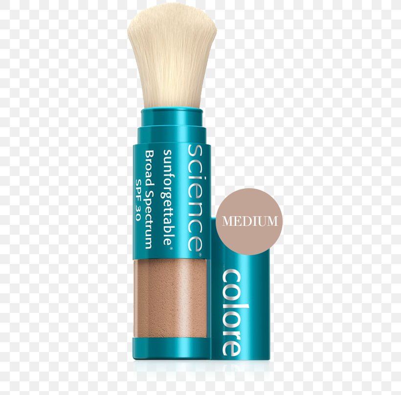 Colorescience Sunforgettable Mineral Sunscreen Brush Spf 50 Colorescience Sunforgettable Brush-On Sunscreen SPF 30 Colorescience Sunforgettable Sunscreen 0.21oz Face Powder, PNG, 416x808px, Sunscreen, Brush, Color, Cosmetics, Face Powder Download Free