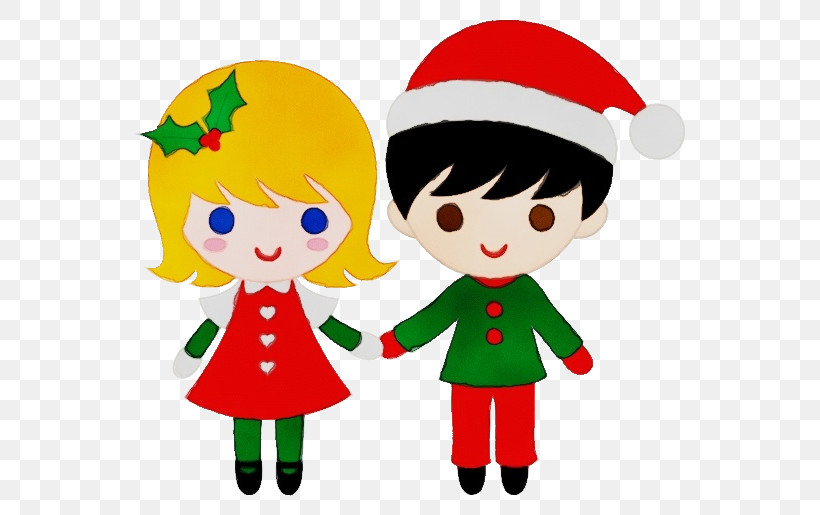 Christmas Elf, PNG, 590x515px, Watercolor, Cartoon, Christmas, Christmas Elf, Happy Download Free