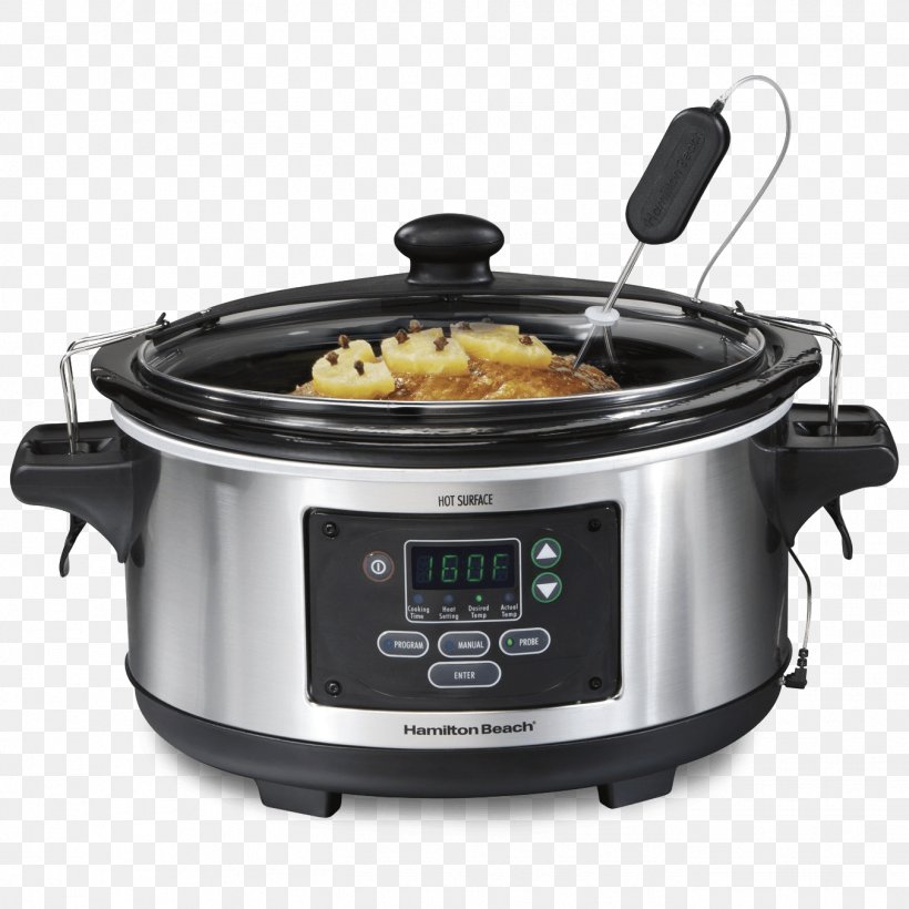 Hamilton Beach Set & Forget 6 Quart Programmable Slow Cooker Slow Cookers Hamilton Beach Set & Forget 33969 Hamilton Beach Brands, PNG, 1352x1352px, Slow Cookers, Contact Grill, Cooker, Cooking, Cookware Accessory Download Free