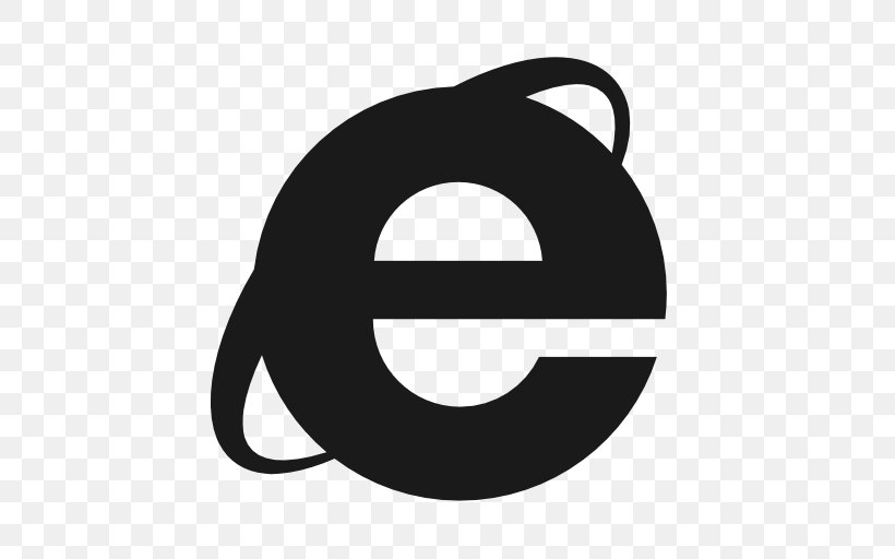 Internet Explorer Web Browser Download, PNG, 512x512px, Internet Explorer, Black And White, Brand, Browser Extension, Computer Network Download Free