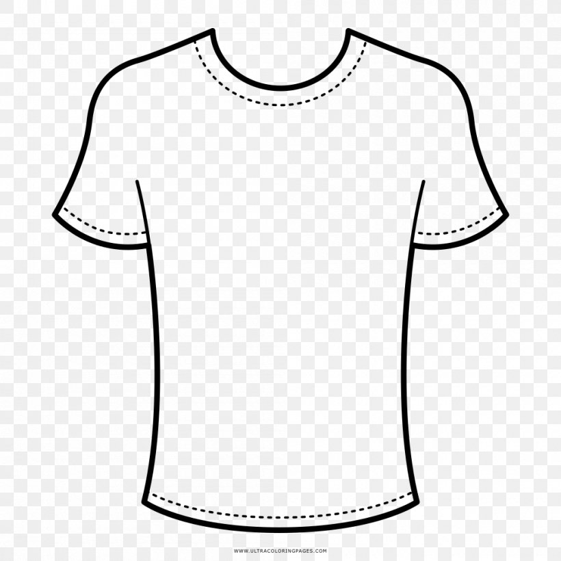 T-shirt Drawing Polo Shirt Coloring Book Sleeve, PNG, 1000x1000px, Tshirt, Area, Black, Black And White, Clothing Download Free