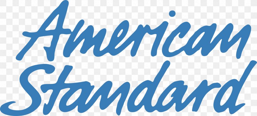 Logo HVAC American Standard Brands Plumbing, PNG, 2400x1090px, Logo, American Standard Brands, Area, Blue, Brand Download Free