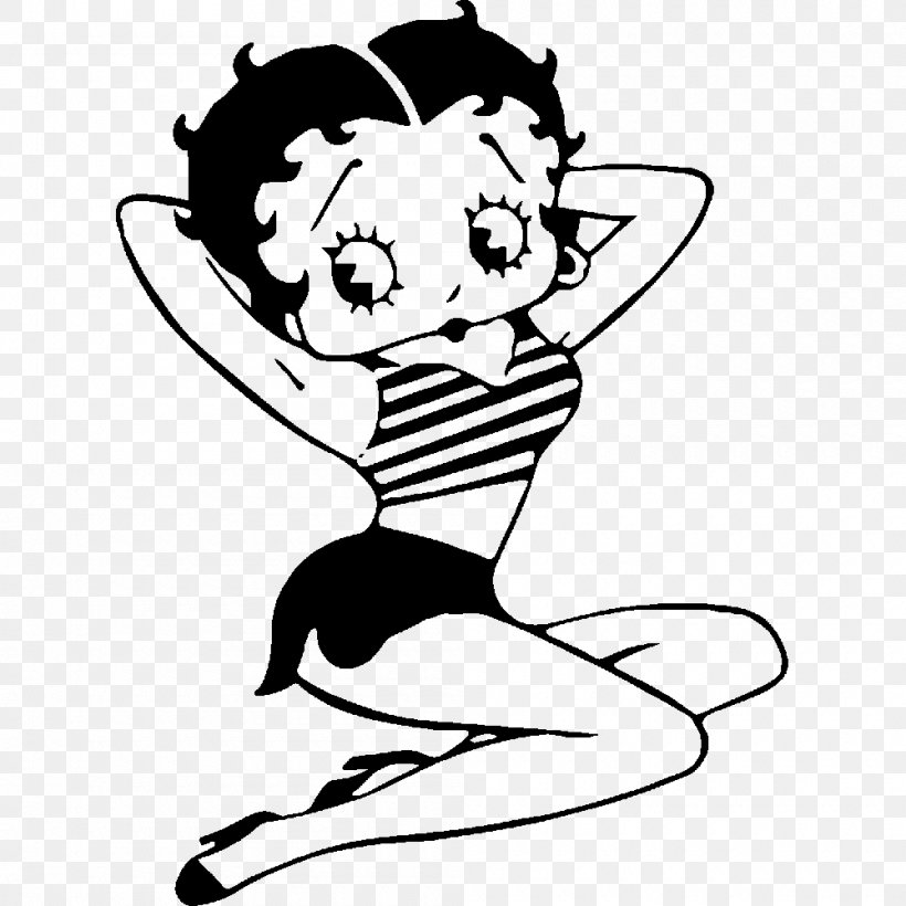 Betty Boop Sticker Wall Decal Animation, PNG, 1000x1000px, Watercolor, Cartoon, Flower, Frame, Heart Download Free