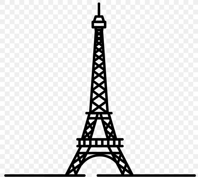 Eiffel Tower, PNG, 1142x1024px, Eiffel Tower, Black And White, Document, Landmark, Monochrome Download Free