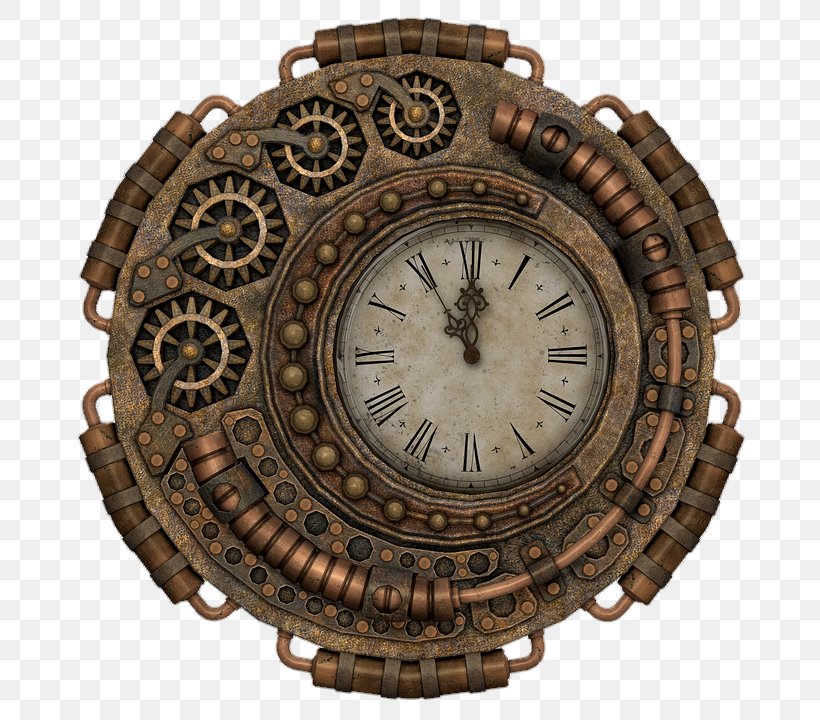 Clock Face, PNG, 675x720px, Steampunk, Analog Watch, Antique, Brown, Clock Download Free