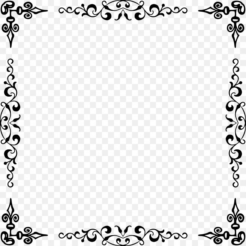 Picture Frames Clip Art, PNG, 2354x2354px, Picture Frames, Area, Art, Black, Black And White Download Free
