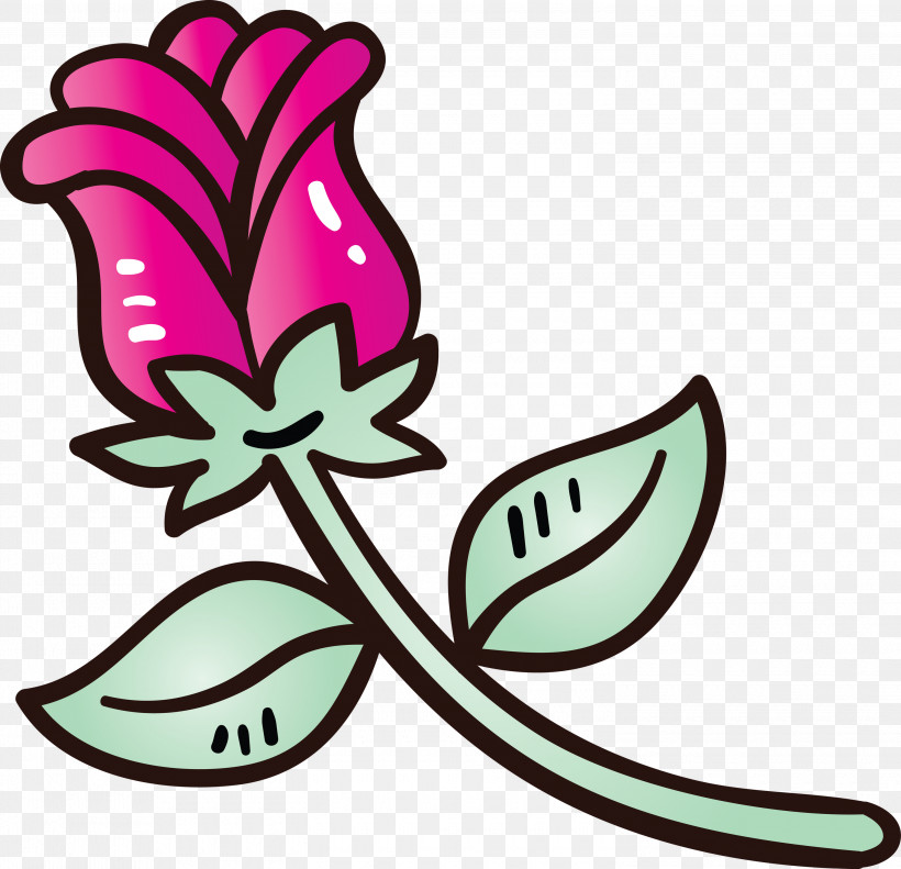 Valentines Day Rose Flower, PNG, 3000x2896px, Valentines Day, Flower, Herbaceous Plant, Leaf, Line Art Download Free