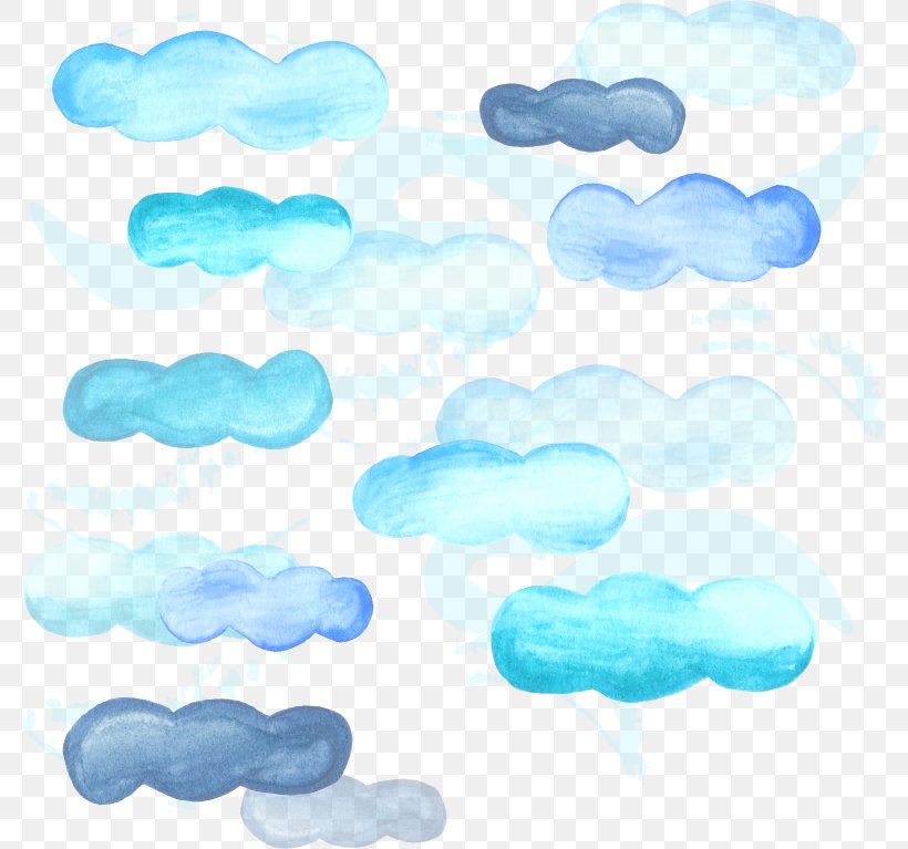 Watercolor Painting Sky Cloud, PNG, 780x767px, Aqua, Azure, Blue, Cloud, Cloud Computing Download Free