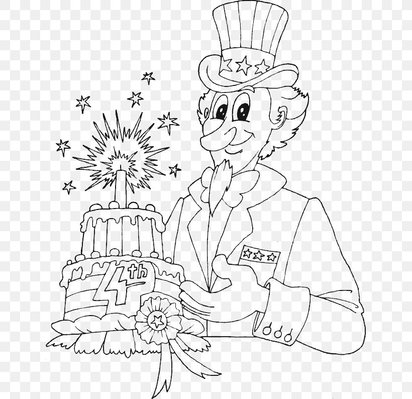 Independence Day Coloring Book Uncle Sam United States Child, PNG, 637x794px, Watercolor, Cartoon, Flower, Frame, Heart Download Free
