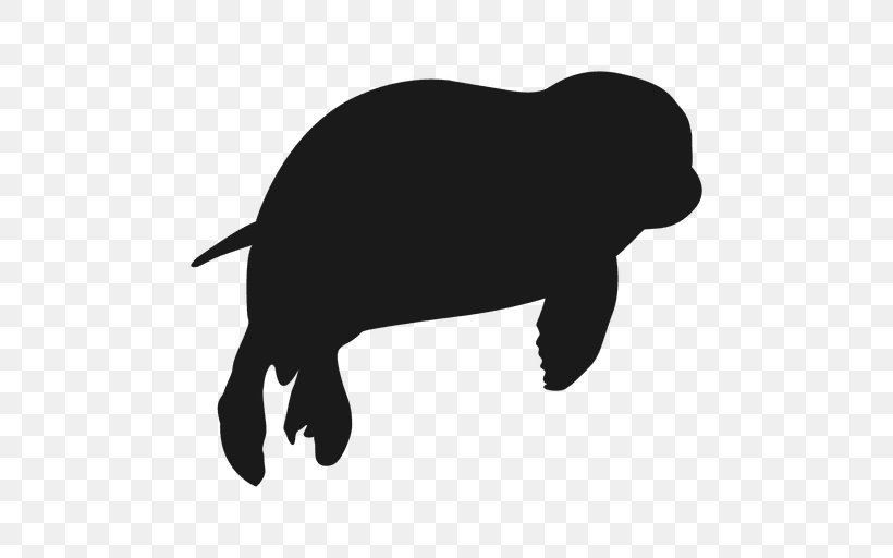 Pinniped Silhouette Harp Seal Clip Art, PNG, 512x512px, Pinniped, Animal, Bear, Black, Black And White Download Free