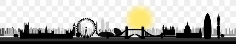 Skyline Silhouette Clip Art, PNG, 1001x188px, Skyline, Black And White, Building, City Of London, London Download Free