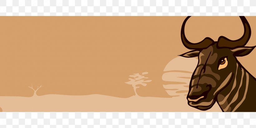 Wildebeest GNU Project Clip Art, PNG, 1280x640px, Wildebeest, Cartoon, Cattle Like Mammal, Gnu, Gnu Build System Download Free