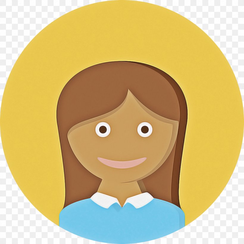 Cartoon Yellow Plate Smile Tableware, PNG, 1024x1024px, Cartoon, Brown Hair, Fictional Character, Plate, Smile Download Free