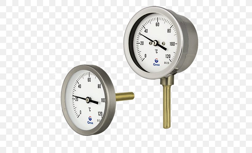 Gauge Bimetallic Strip Thermometer Temperature, PNG, 500x500px, Gauge, Alloy, Bimetal, Bimetallic Strip, Copper Download Free