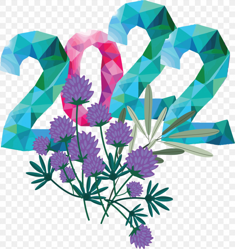 Happy New Year 2022 Text Flower Sign, PNG, 2835x3000px, 2019, Vector, Calendar System, Drawing, Floral Design Download Free