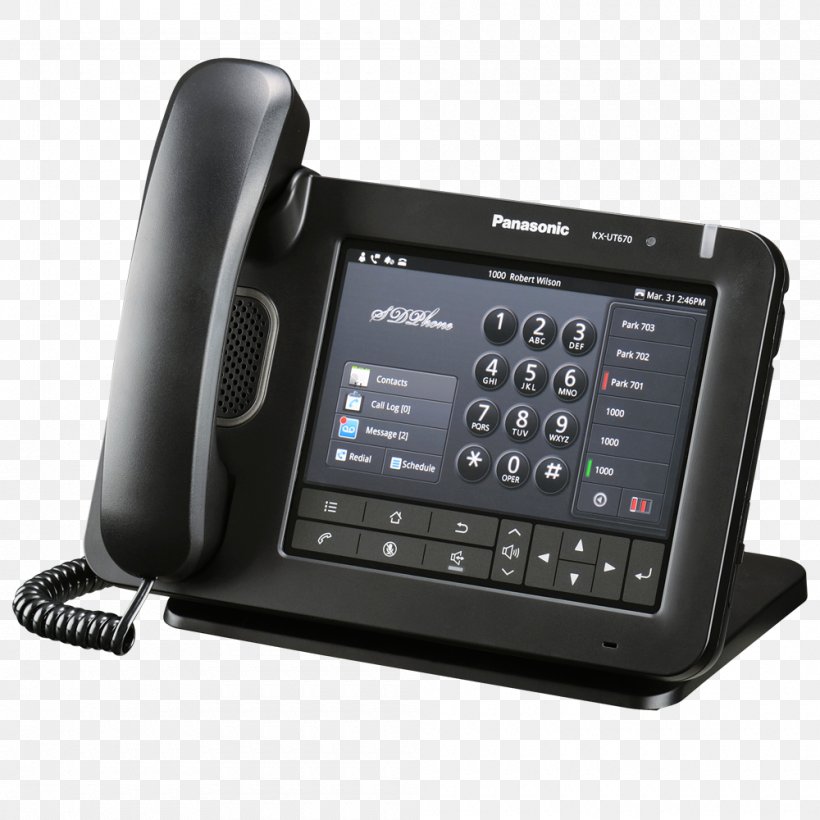 Panasonic Executive KX-UT670 VoIP Phone Session Initiation Protocol Telephone, PNG, 1000x1000px, Panasonic, Asterisk, Business, Business Telephone System, Communication Download Free