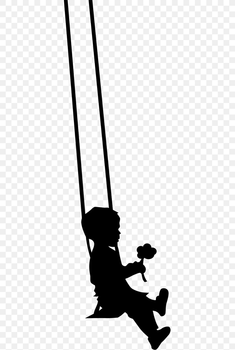 Silhouette Swing Drawing Child Sticker, PNG, 374x1223px, Silhouette, Black, Black And White, Boy, Child Download Free