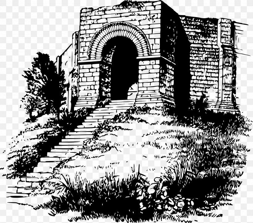 Castle Clip Art, PNG, 2400x2118px, Castle, Arch, Architecture, Black And White, Building Download Free