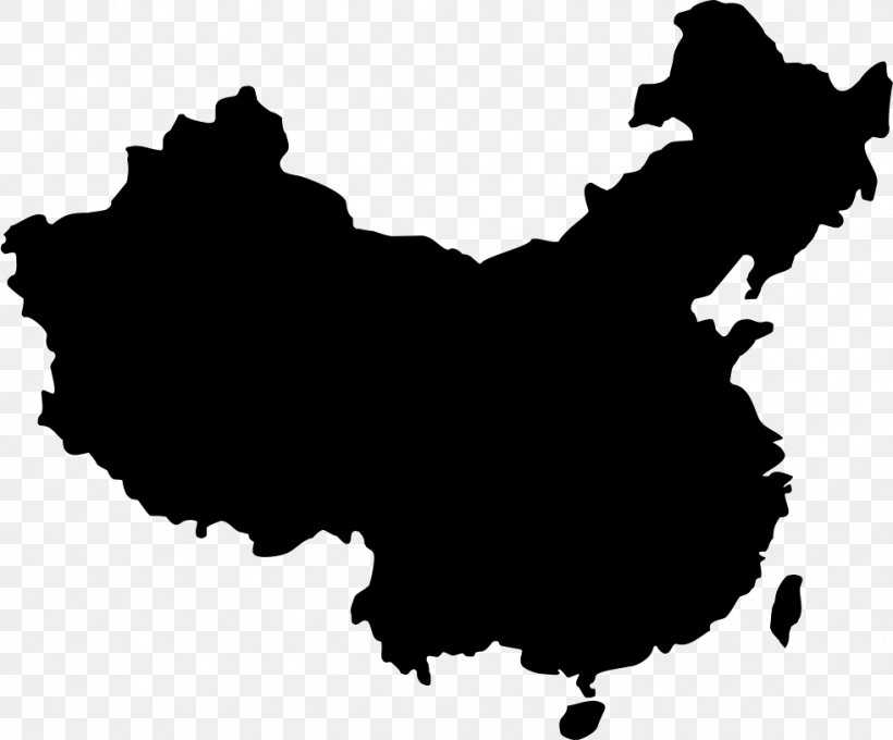 China Vector Graphics Clip Art, PNG, 981x814px, China, Blackandwhite, Flag Of China, Map, Silhouette Download Free