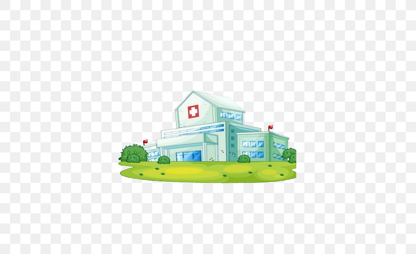 Hospital Building Medicine, PNG, 500x500px, Hospital, Area, Building, Drawing, Grass Download Free