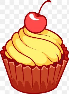 Cartoon Exquisite Little Cake - Cupcake Cream Torte Cherry Cake PNG