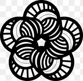 Drawing Symmetrical Rosette - Drawing Flower Line Art Clip Art PNG