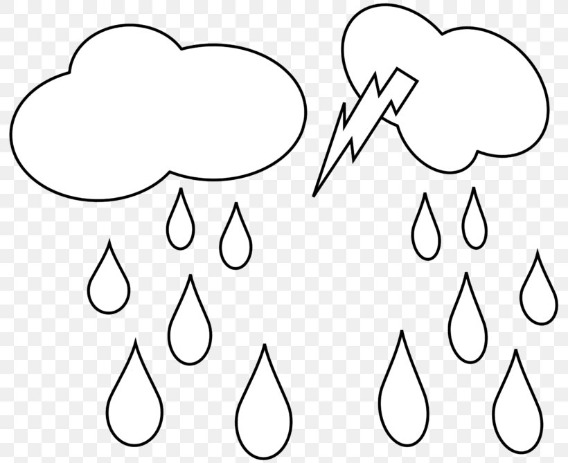Black And White Rain Cloud Clip Art, PNG, 800x669px, Watercolor, Cartoon, Flower, Frame, Heart Download Free
