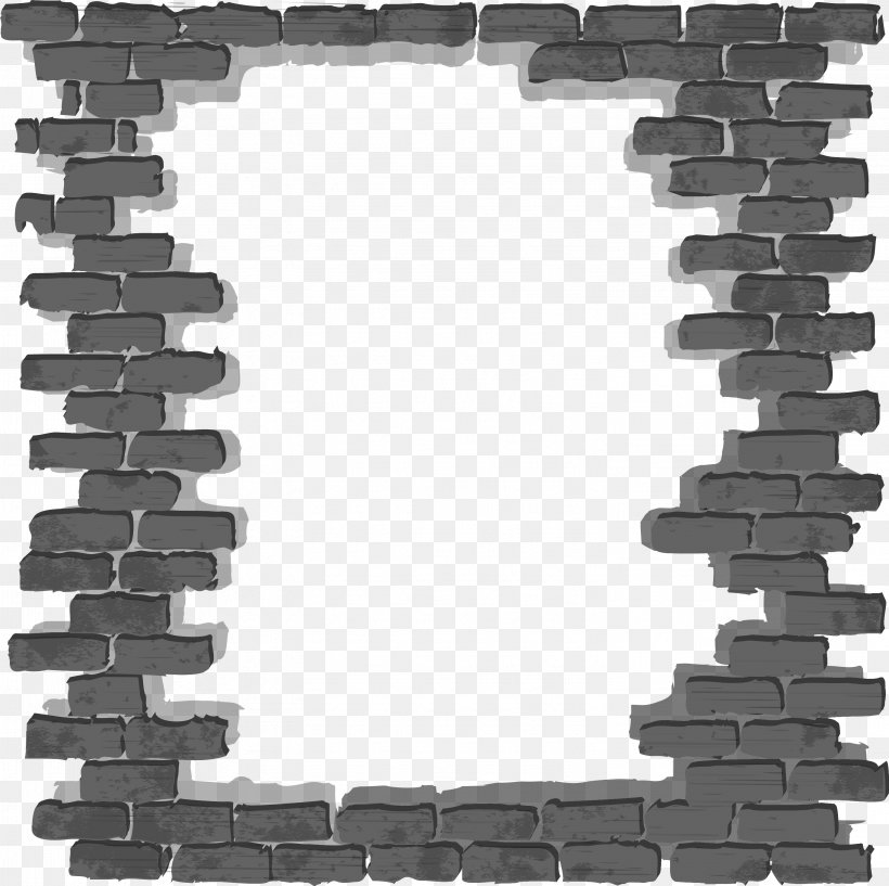 Brick Wall Wallpaper, PNG, 3001x2993px, Black And White, Black, Brick, Drawing, Monochrome Download Free