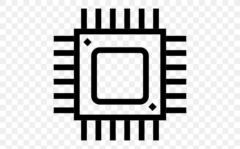 Central Processing Unit Integrated Circuits & Chips, PNG, 512x512px, Central Processing Unit, Area, Black And White, Brand, Computer Hardware Download Free