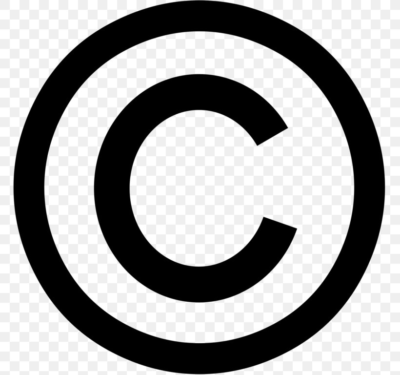 Copyright Symbol Trademark Copyright Notice Fair Use, PNG, 768x768px, Copyright, Area, Black And White, Copyright Infringement, Copyright Law Of The United States Download Free
