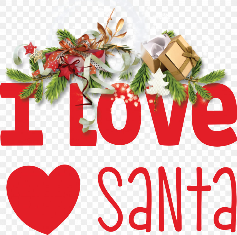I Love Santa Santa Christmas, PNG, 3000x2981px, I Love Santa, Chere Liza, Christmas, Christmas Day, Courcelles Download Free