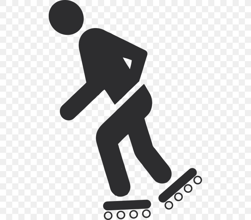 Inline Skating Roller Skates Roller Skating Skateboard In-Line Skates, PNG, 501x720px, Inline Skating, Aggressive Inline Skating, Area, Black, Black And White Download Free