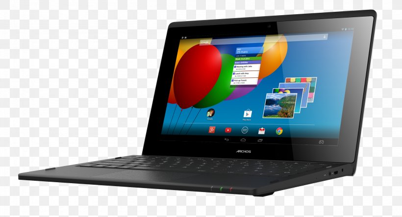 Laptop Archos 101 Internet Tablet Android Computer, PNG, 2967x1604px, Laptop, Android, Android Jelly Bean, Archos, Archos 101 Internet Tablet Download Free