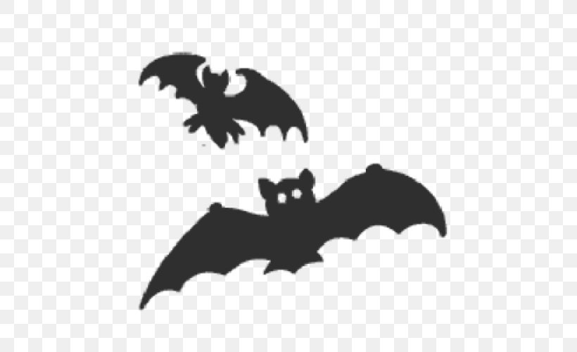 Bat Flight Cat Blowing Horn Silhouette, PNG, 500x500px, Bat, Angel, Black And White, Blowing Horn, Cat Download Free
