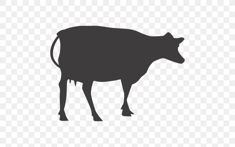Cattle Silhouette Clip Art, PNG, 512x512px, Cattle, Black And White, Bull, Cattle Like Mammal, Cow Goat Family Download Free