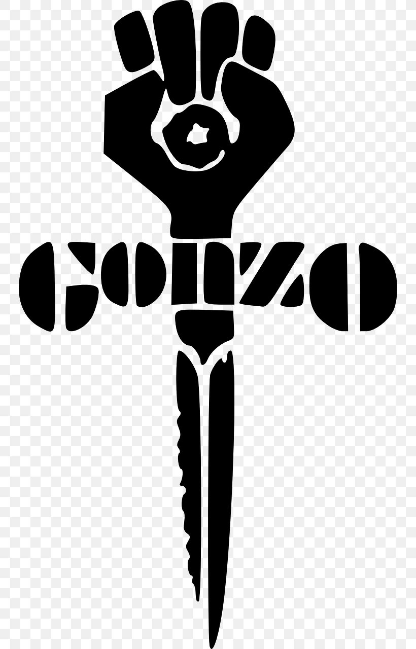 Gonzo Journalism Fist Clip Art, PNG, 746x1280px, Gonzo Journalism, Arm, Black, Black And White, Brand Download Free