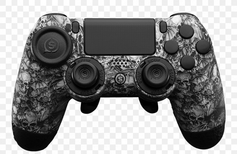 Xbox One Controller Joystick Game Controllers Avenged Sevenfold PlayStation 3, PNG, 1000x650px, Xbox One Controller, All Xbox Accessory, Avenged Sevenfold, Black And White, Call Of Duty Download Free