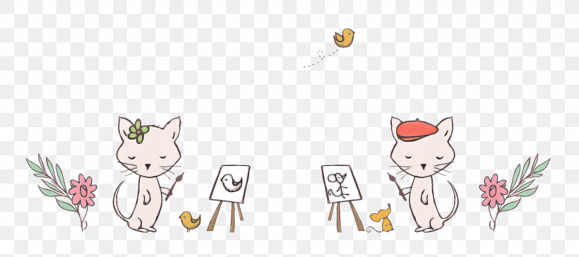 Hares Cat Line Art Rabbit Sketch, PNG, 2500x1112px, Cartoon Cat, Cat, Line Art, Rabbit Download Free