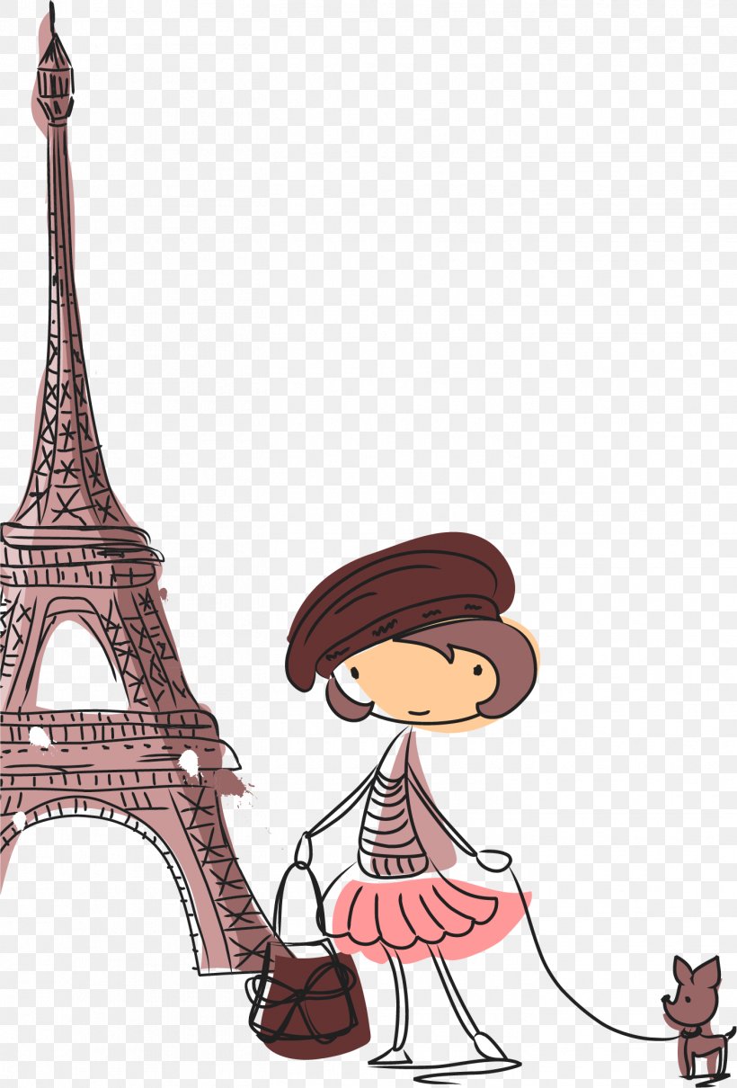 Eiffel Tower Drawing Cartoon Illustration, PNG, 1415x2089px, Watercolor,  Cartoon, Flower, Frame, Heart Download Free