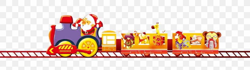 Train Santa Claus Christmas Wallpaper, PNG, 3012x852px, Train, Advertising, Area, Aspect Ratio, Brand Download Free