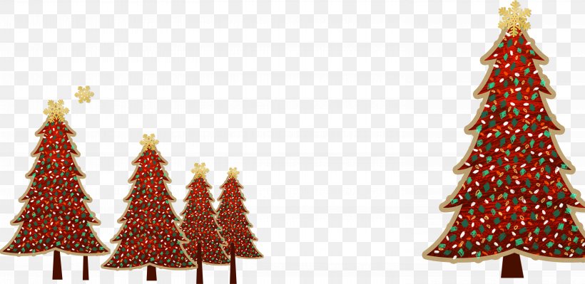 Christmas Tree Red, PNG, 5906x2876px, Christmas Tree, Christmas, Christmas Decoration, Christmas Ornament, Conifer Download Free