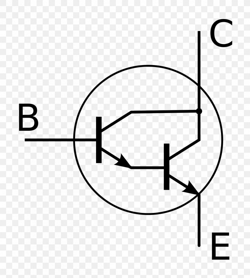 Darlington Transistor Sziklai Pair Bipolar Junction Transistor Integrated Circuits & Chips, PNG, 1200x1333px, Darlington Transistor, Area, Bipolar Junction Transistor, Black, Black And White Download Free