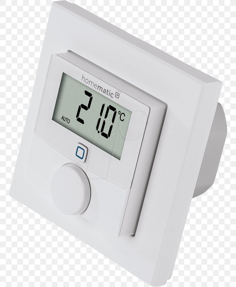 HomeMatic Wireless Thermostat 132030 Homematic IP Wireless Underfloor Heating Control Homematic IP Wireless Wall-mounted Thermostat HmIP-WTH-2 EQ-3 AG, PNG, 760x998px, Thermostat, Electronics, Eq3 Ag, Hardware, Home Automation Kits Download Free