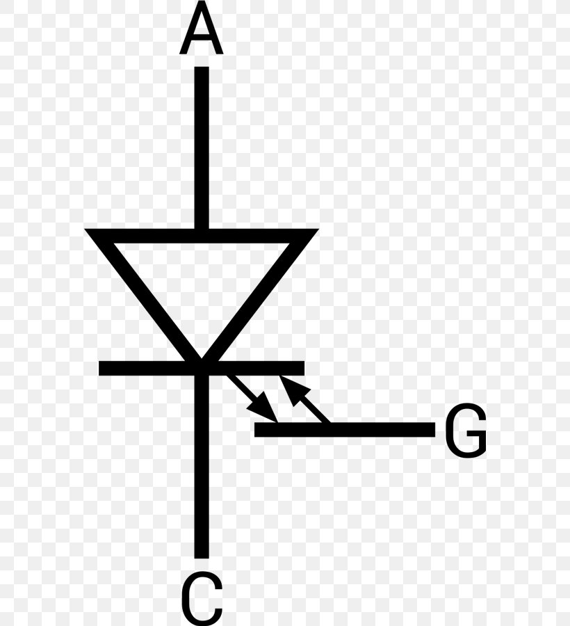 Gate Turn-off Thyristor Electronic Symbol Unijunction Transistor Electronics, PNG, 579x900px, Gate Turnoff Thyristor, Area, Black And White, Diode, Electrical Switches Download Free