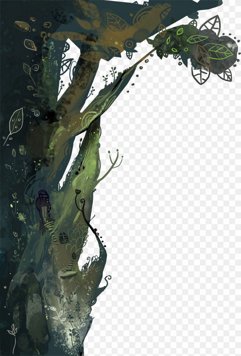 Landscape Painting Nature Drawing, PNG, 1253x1845px, Forest, Art, Branch, Cartoon, Comics Download Free