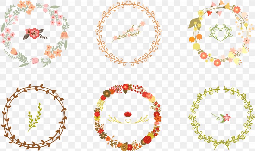 Flower Wreath Euclidean Vector Leaf, PNG, 4097x2441px, Flower, Body Jewelry, Designer, Floral Design, Jewellery Download Free